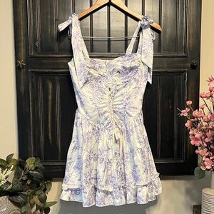 NWT Sugar Thrillz purple corset floral dress